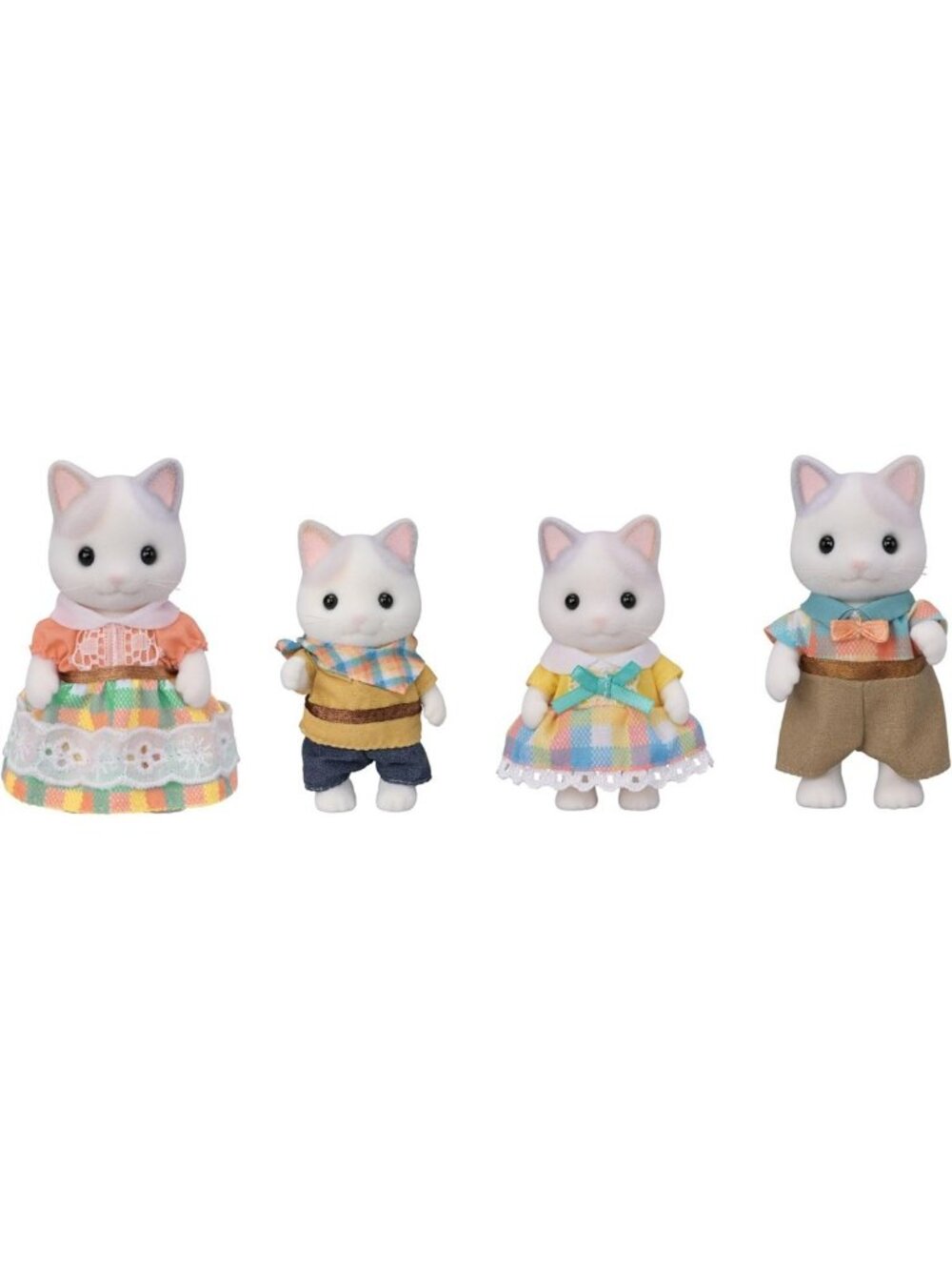 Adorable Collectible Latte Cat Family Set of 4 - Perfect for Playtime & Display!